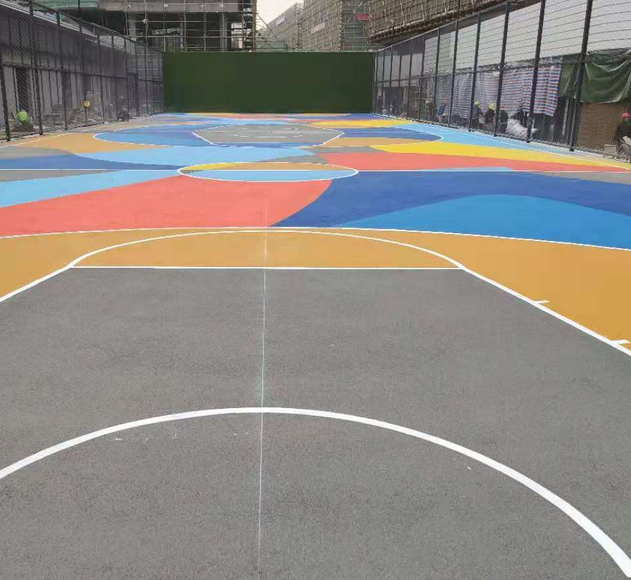 硅pu籃球場材料的地面